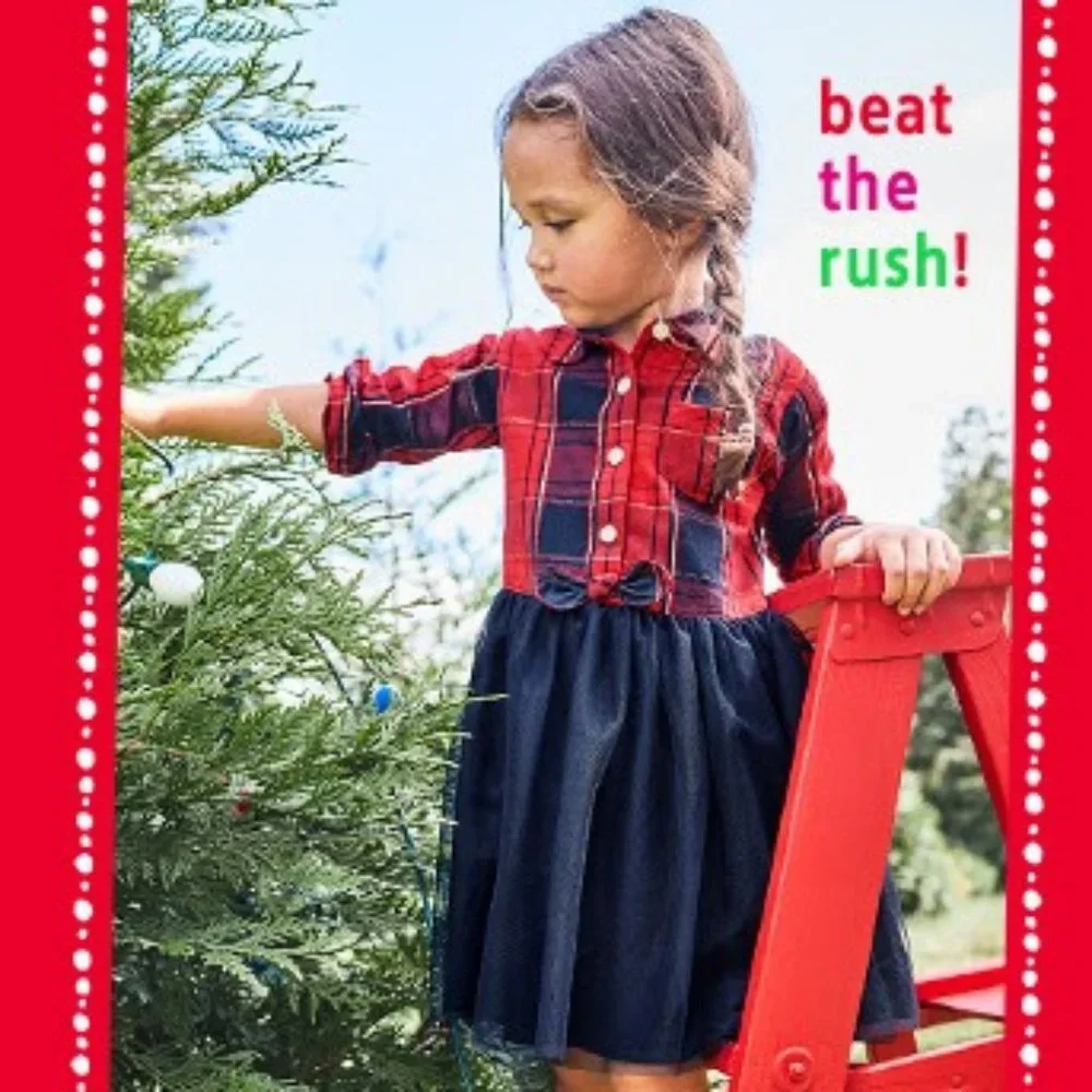 NWT! OshKosh B’gosh Sparkle Plaid & Tulle‎ Dress Size-18 MOS